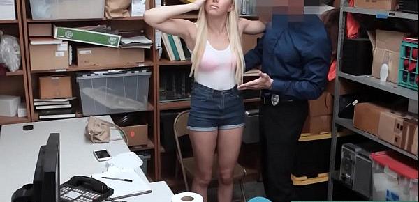  Slut Blonde Teen Jessica Jones Fulfills Her Fantasy with a Police- Teenrobbers.com